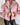 Beige Teddyjacke für Damen aus weichem Fleece, gezeigt in Größe 5XL in der Farbe Rosa, mit hohem Kragen und einem Reißverschluss, kombiniert mit Jeans.