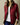 Navy Damen Designer Steppjacke, doppelreihig und tailliert, in der Farbe Rot, Größe 5XL, mit langen Ärmeln und einem eleganten Kragen.