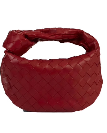 Schwarze geflochtene Leder Hobo Tasche mit Designer Luxus-Charakter, in einer Einheitsgröße, zeigt ein kunstvolles Flechtdesign und hochwertige Verarbeitung.