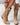 Weiße perforierte Damen Cowboy Stiefel, Sommer Western Ankle Boots in Braun, Größe 43, dargestellt an einem Beinmodell.